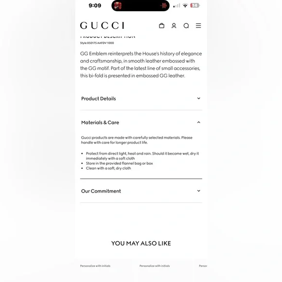 🔥Gucci (Authentic) GG Emblem bi-fold wallet - Picture 14 of 15